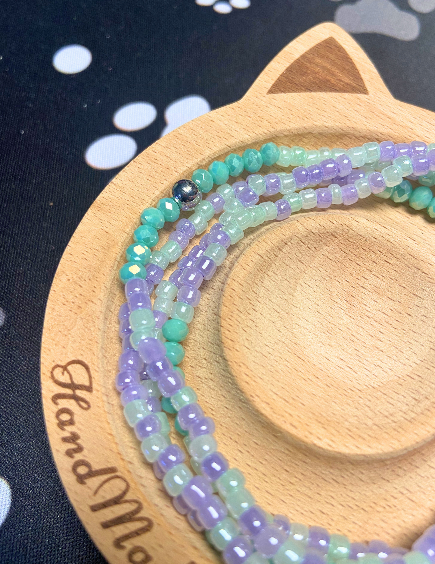Mermaid Inspired Seed Bead Stretch Wrap Bracelet