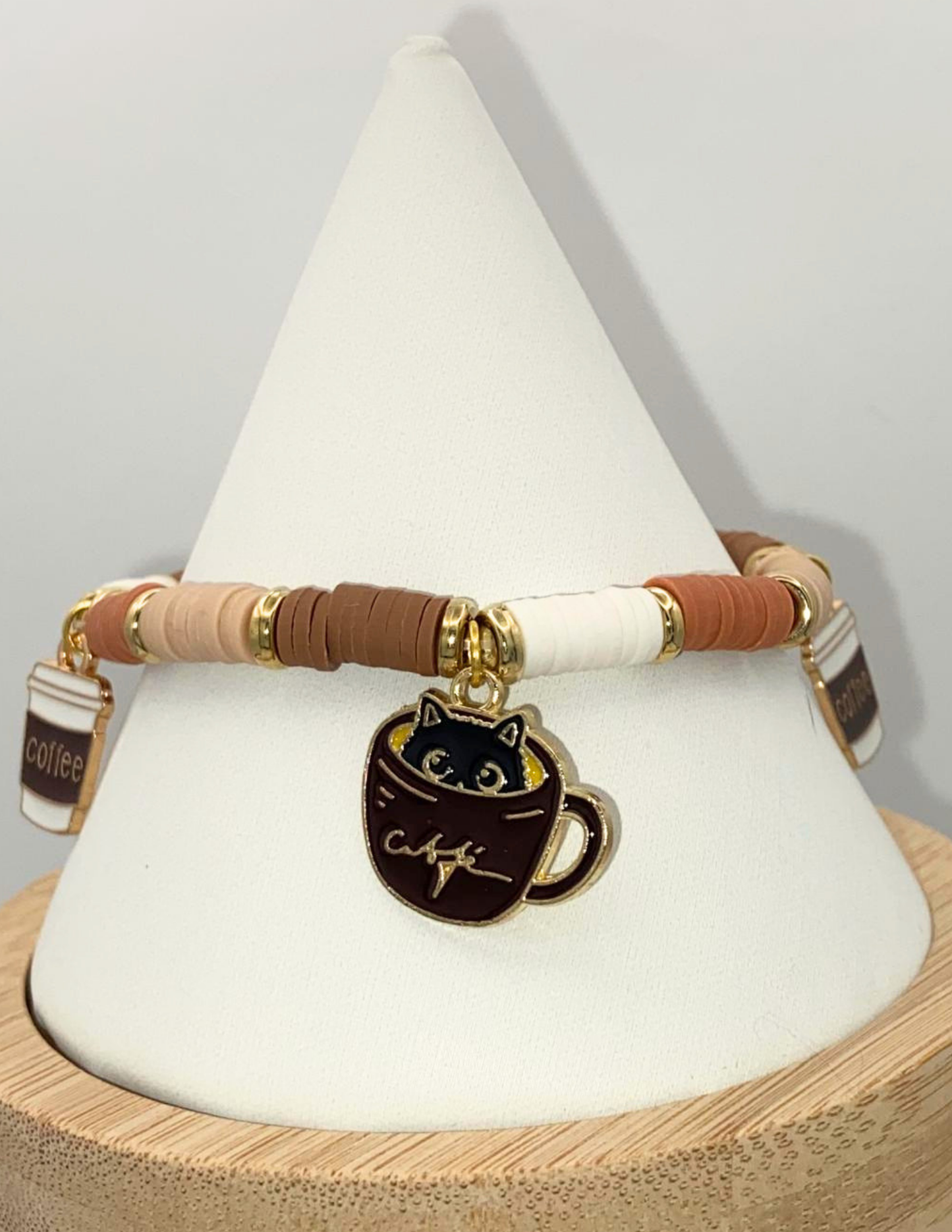Cat Café Stretch Bracelet