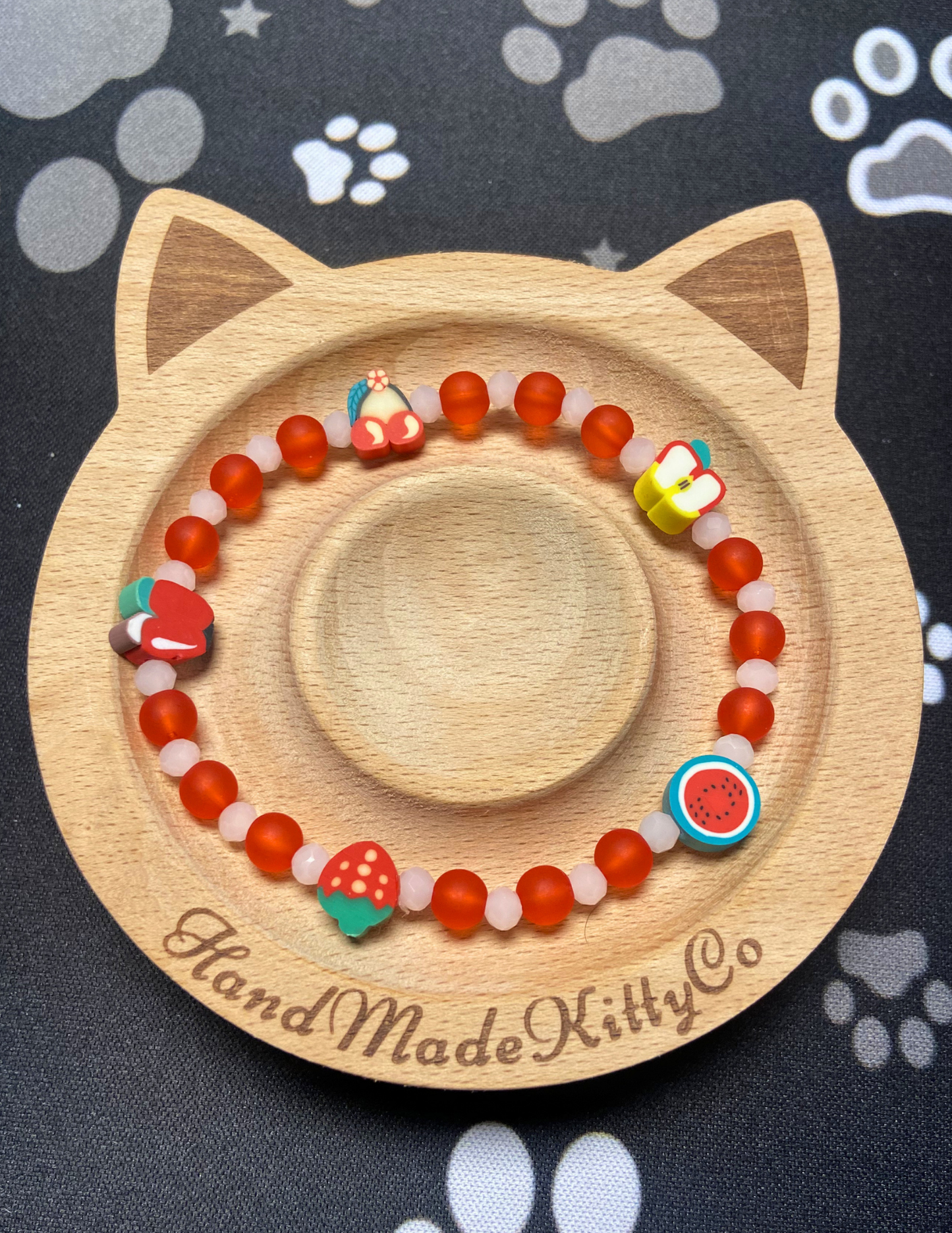 Red Fruit Harvest Stretch Bracelet