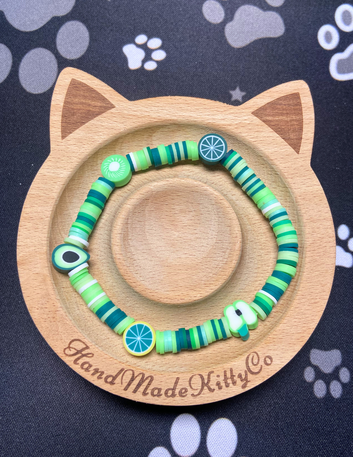 Green Fruit Harvest Stretch Bracelet