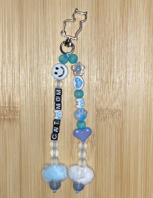 Cat Mom Keychain/Bag Charm