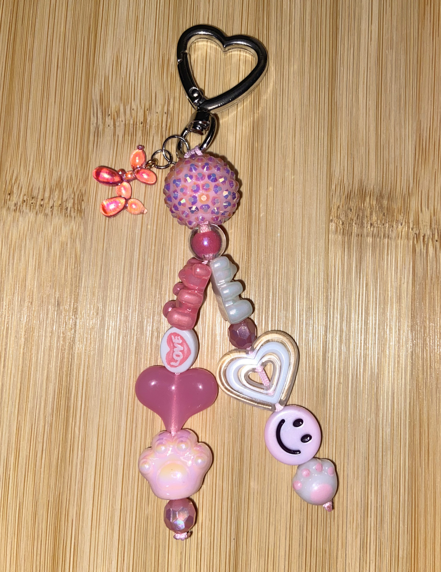 Pink Love Keychain/Bag Charm