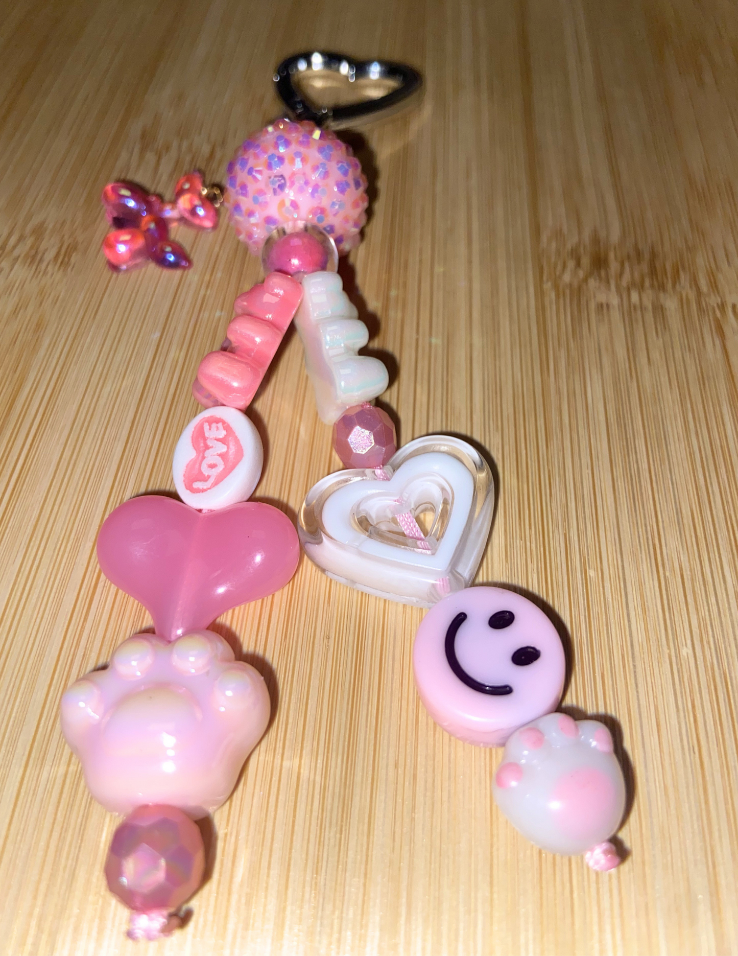 Pink Love Keychain/Bag Charm