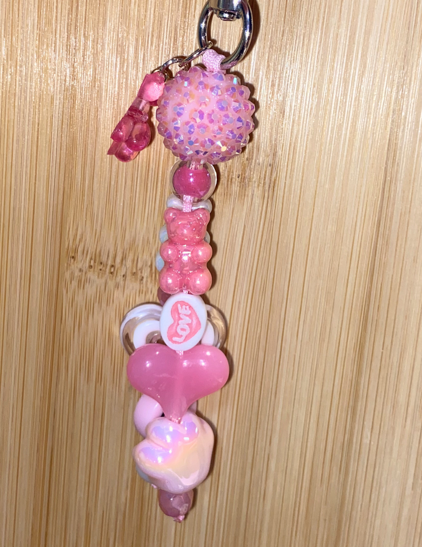Pink Love Keychain/Bag Charm